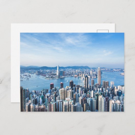 Kustlijn | Tsim Sha Tsu, Hong Kong Island, Azië Briefkaart (Voorkant / Achterkant)