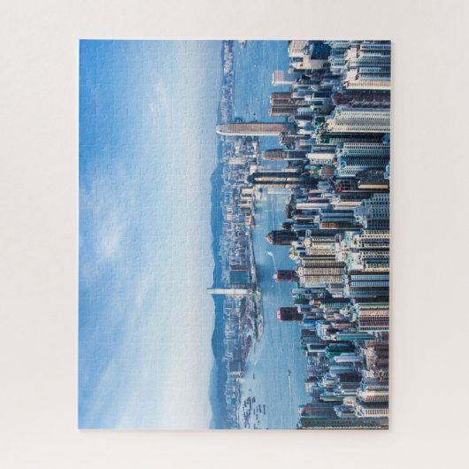 Kustlijn | Tsim Sha Tsu, Hong Kong Island, Azië Legpuzzel (Verticaal)