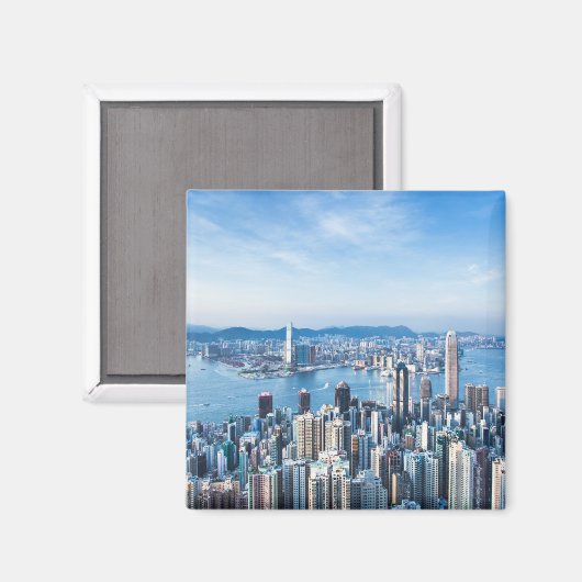 Kustlijn | Tsim Sha Tsu, Hong Kong Island, Azië Magneet (Voorkant / Achterkant)