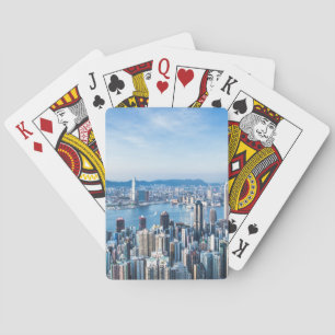 Kustlijn Tsim Sha Tsu, Hong Kong Island, Azië Pokerkaarten