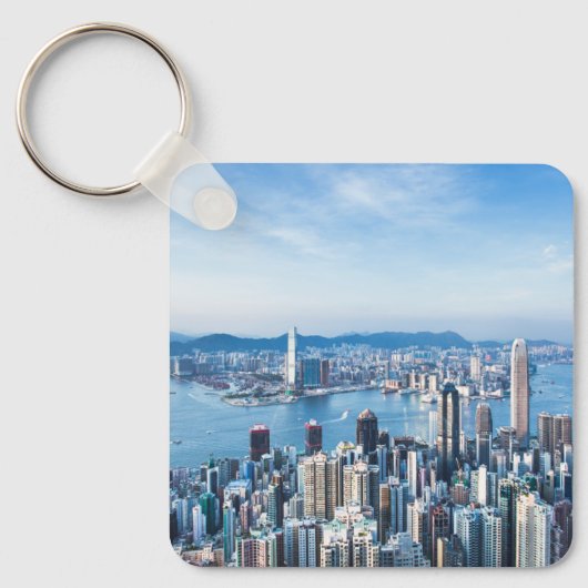 Kustlijn | Tsim Sha Tsu, Hong Kong Island, Azië Sleutelhanger (Voorkant)