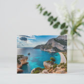 Kustlijn uitzicht Palaiokastritsa, Korfoe, Grieken Briefkaart (Staand voorkant)