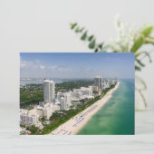 Kustlijn | Urban Beach, Miami, Florida Bedankkaart (Staand voorkant)