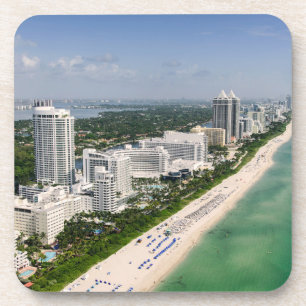 Kustlijn Urban Beach, Miami, Florida Bier Onderzetter