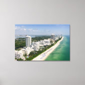 Kustlijn | Urban Beach, Miami, Florida Canvas Afdruk (Voorkant)