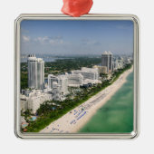 Kustlijn | Urban Beach, Miami, Florida Metalen Ornament (Voorkant)