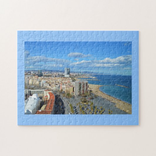 Kustlijn van Barcelona Legpuzzel (Horizontaal)