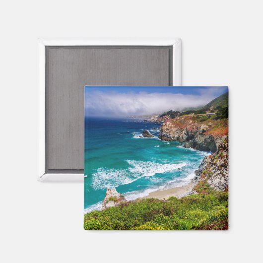 Kustlijn van Big Sur, Californië Magneet (Voorkant / Achterkant)
