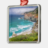Kustlijn van Big Sur, Californië Metalen Ornament (Links)