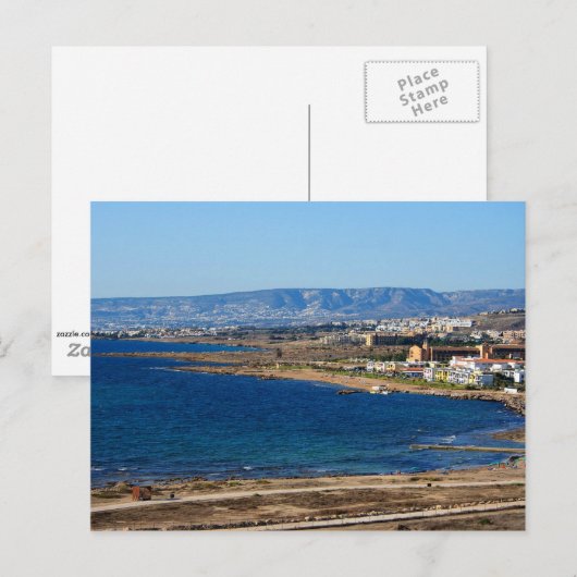 Kustlijn van Cyprus Briefkaart (Voorkant / Achterkant)