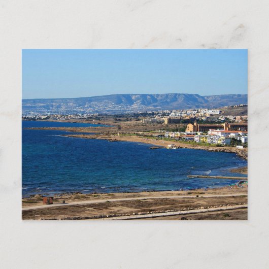 Kustlijn van Cyprus Briefkaart (Voorkant)