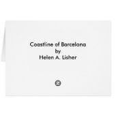 Kustlijn van de Barcelona-kaart (Achterkant Horizontaal)