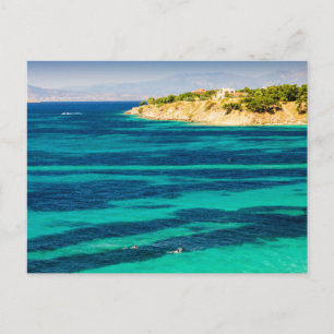 Kustlijn van eiland Aegina, Griekenland Briefkaart
