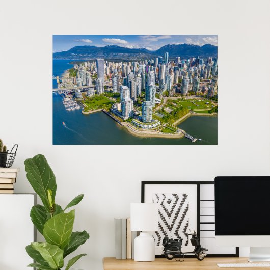 Kustlijn | Vancouver, British Columbia, Canada Poster (Thuiskantoor)
