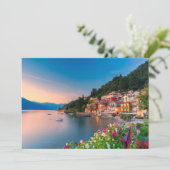 Kustlijn | Varenna, Lombardije, Italië Bedankkaart (Staand voorkant)