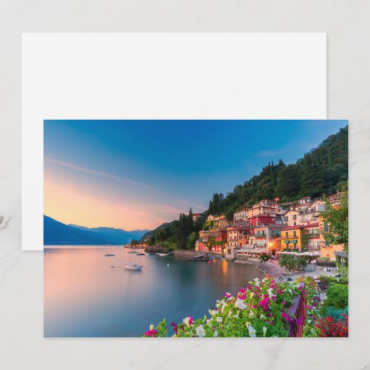 Kustlijn | Varenna, Lombardije, Italië Bedankkaart (Voorkant / Achterkant)