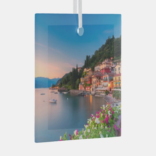 Kustlijn | Varenna, Lombardije, Italië Glas Ornament (Voorkant Rechts)