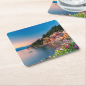 Kustlijn | Varenna, Lombardije, Italië Kartonnen Onderzetters (Schuin)