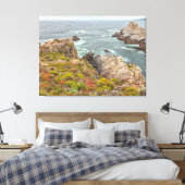 Kustlijn Wilde Bloemen Canvas Afdruk (Insitu (Slaapkamer))