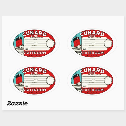 Kustlijnbagage Ovale Sticker (Vel)