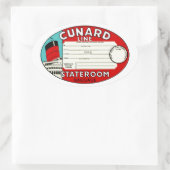 Kustlijnbagage Ovale Sticker (Tas)