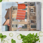 Kustlijnen in de Italiaanse regio Venetië Theedoek (Gevouwen)