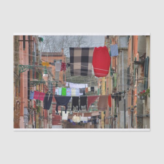 Kustlijnen in de Italiaanse regio Venetië Tissuepapier (Voorkant)