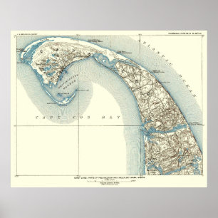 Kustlijnen Provincetown Truro 10:8 Poster