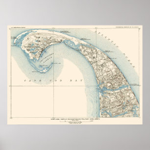 Kustlijnen Provincetown Truro en Wellfleet Poster