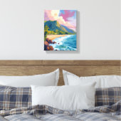Kustlijnreisschilderij Fiji Mountains Canvas Afdruk (Insitu (Slaapkamer))