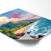 Kustlijnreisschilderij Fiji Mountains Poster (Hoek)