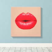 Kustlippen kus pop kunst canvas afdruk (Insitu (Houten vloer))