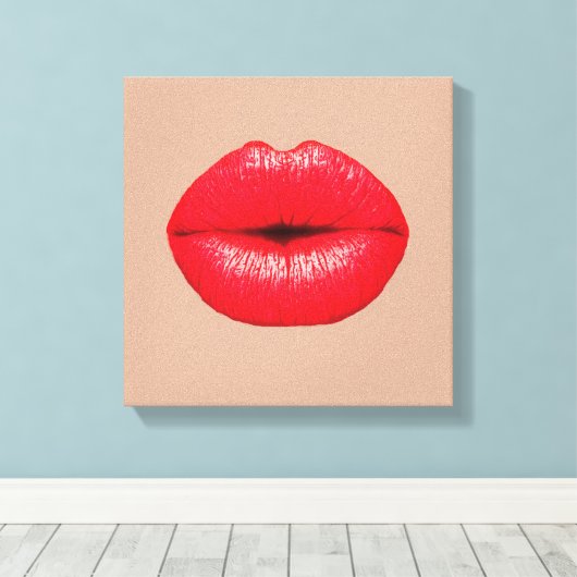 Kustlippen kus pop kunst canvas afdruk (Insitu (Houten vloer))