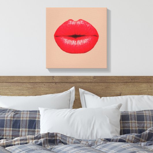 Kustlippen kus pop kunst canvas afdruk (Insitu (Slaapkamer))