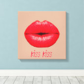 Kustlippen kus pop kunst canvas afdruk (Insitu (Houten vloer))