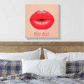 Kustlippen kus pop kunst canvas afdruk (Insitu (Slaapkamer))