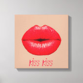 Kustlippen kus pop kunst canvas afdruk (Voorkant)