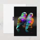 KUSTLOVEBIRD/KLORFUL LOVEBIRD NOTITIEKAARTJE (Voorkant / Achterkant)