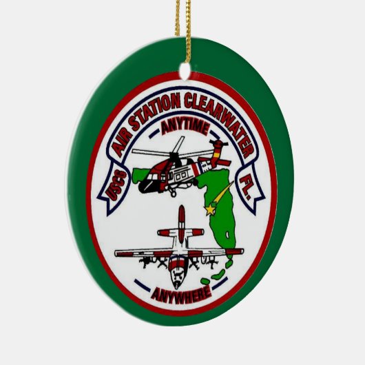 Kustluchtstation Clearwater kerstversiering Keramisch Ornament (Rechts)