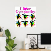 KUSTMAAT EN SCHATTIG GYMNAST POSTER (Thuiskantoor)