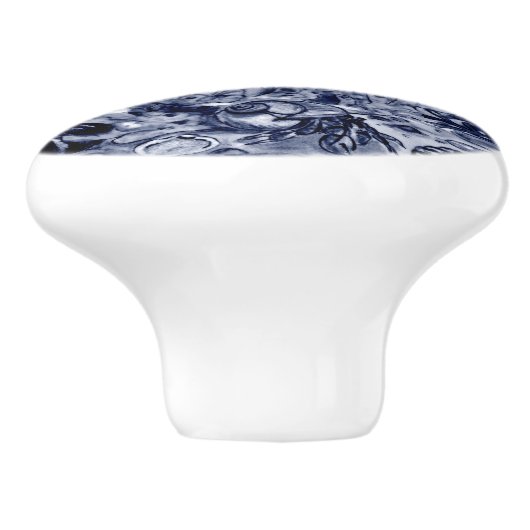 Kustmagere zwarte Zee Keramische Knop (Zijkant)