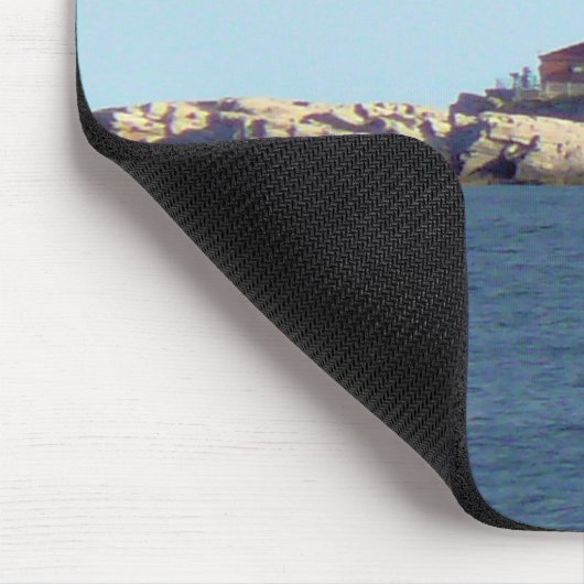 Kustmaine Portland Head vuurtoren Mousepad Muismat (Hoek)