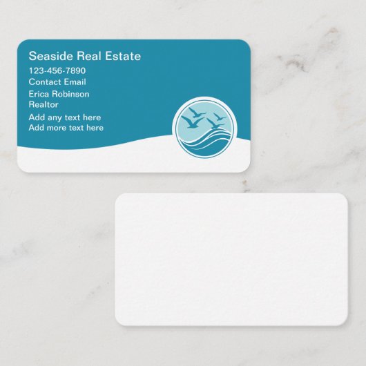 Kustmakelaardij thema visitekaartje (Voorkant / Achterkant)