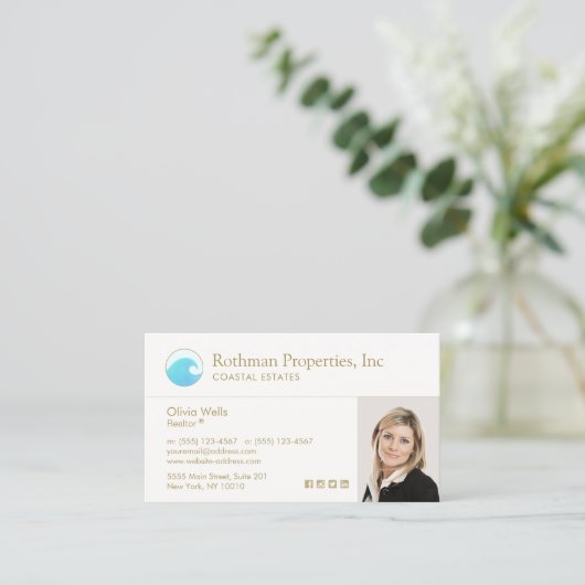 Kustmakersagent Foto Visitekaartje (Staand voorkant)