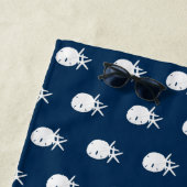 Kustmakreel Blue Personalized Starfish Strandlaken (In situ)