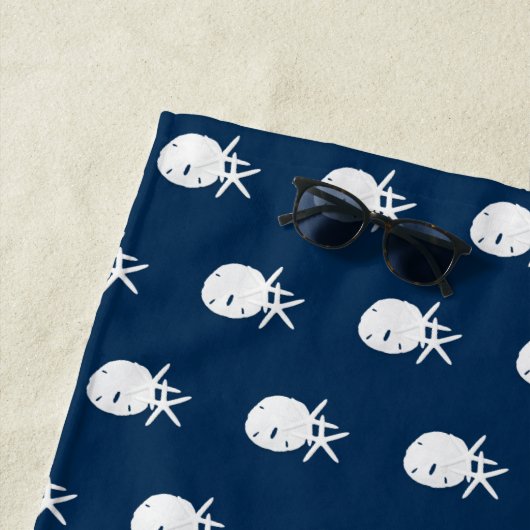 Kustmakreel Blue Personalized Starfish Strandlaken (In situ)