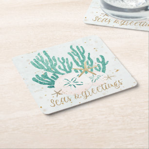 Kustmakreel en -ZEEEN Kartonnen Onderzetters