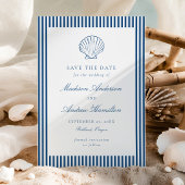 Kustmarine Streep Schelp Trouw Save the Date