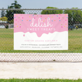 KUSTMATERIAAL Bevroren Drip kleurrijke sproinkles  Spandoek