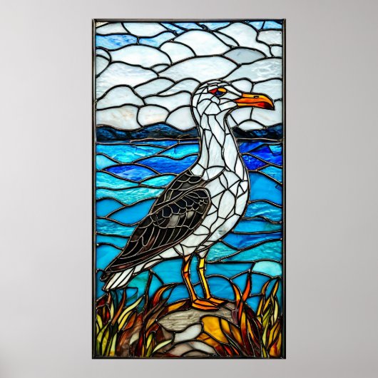 🌊 Kustmeeuw Glas Kunst Decoratie Cadeau Voor Thui (Voorkant)